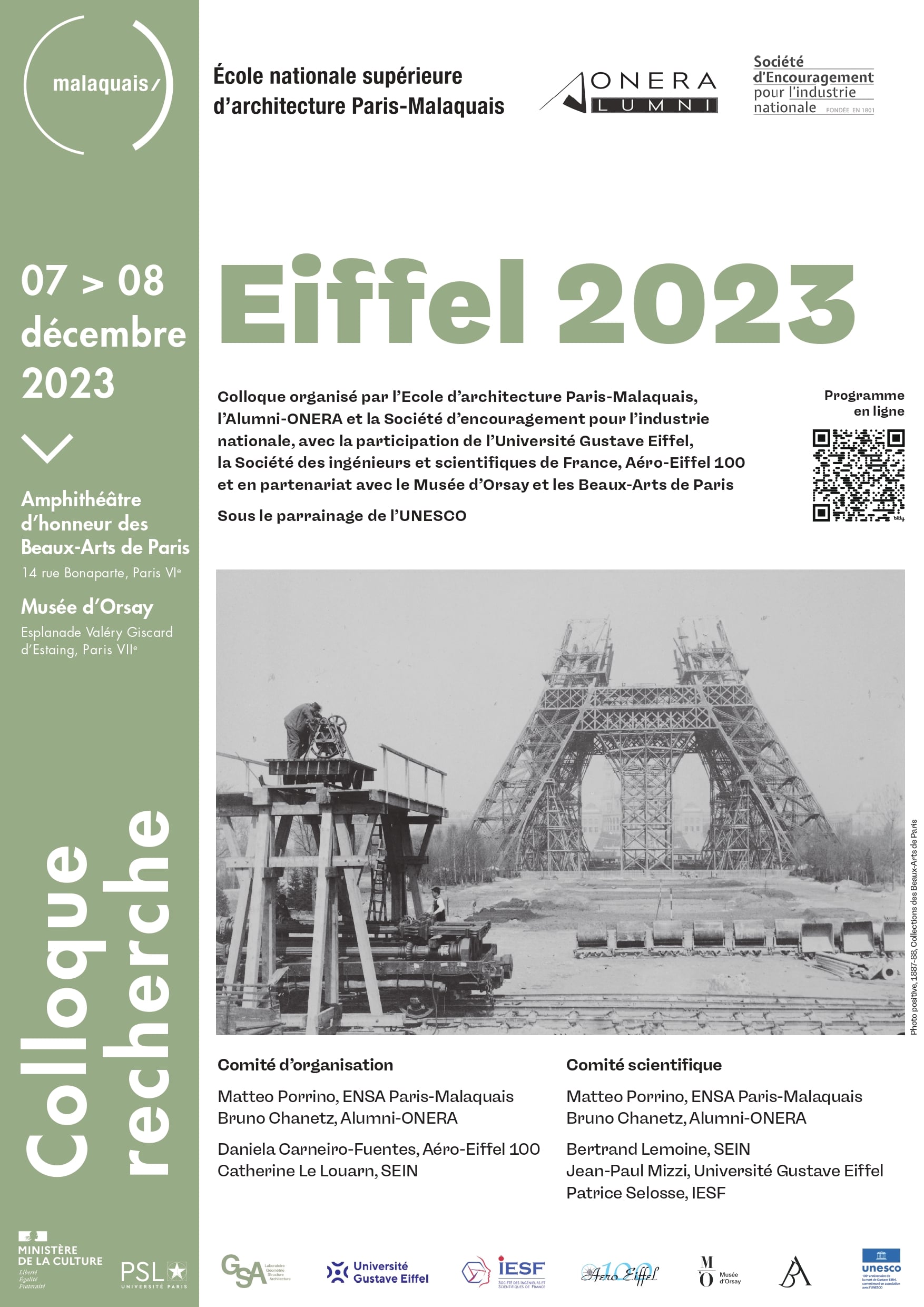 Colloque International EIFFEL 2023 les 7 et 8 Dcembre  Paris