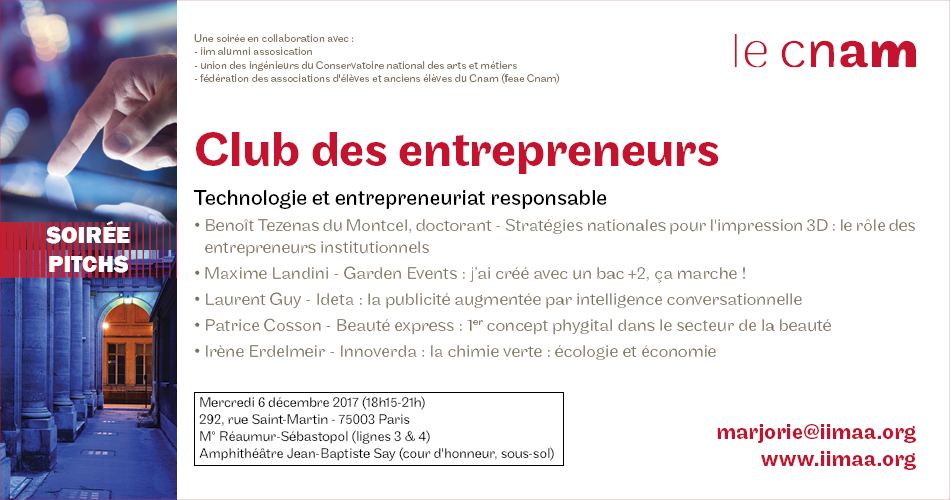 Club des entrepreneurs decembre 2017