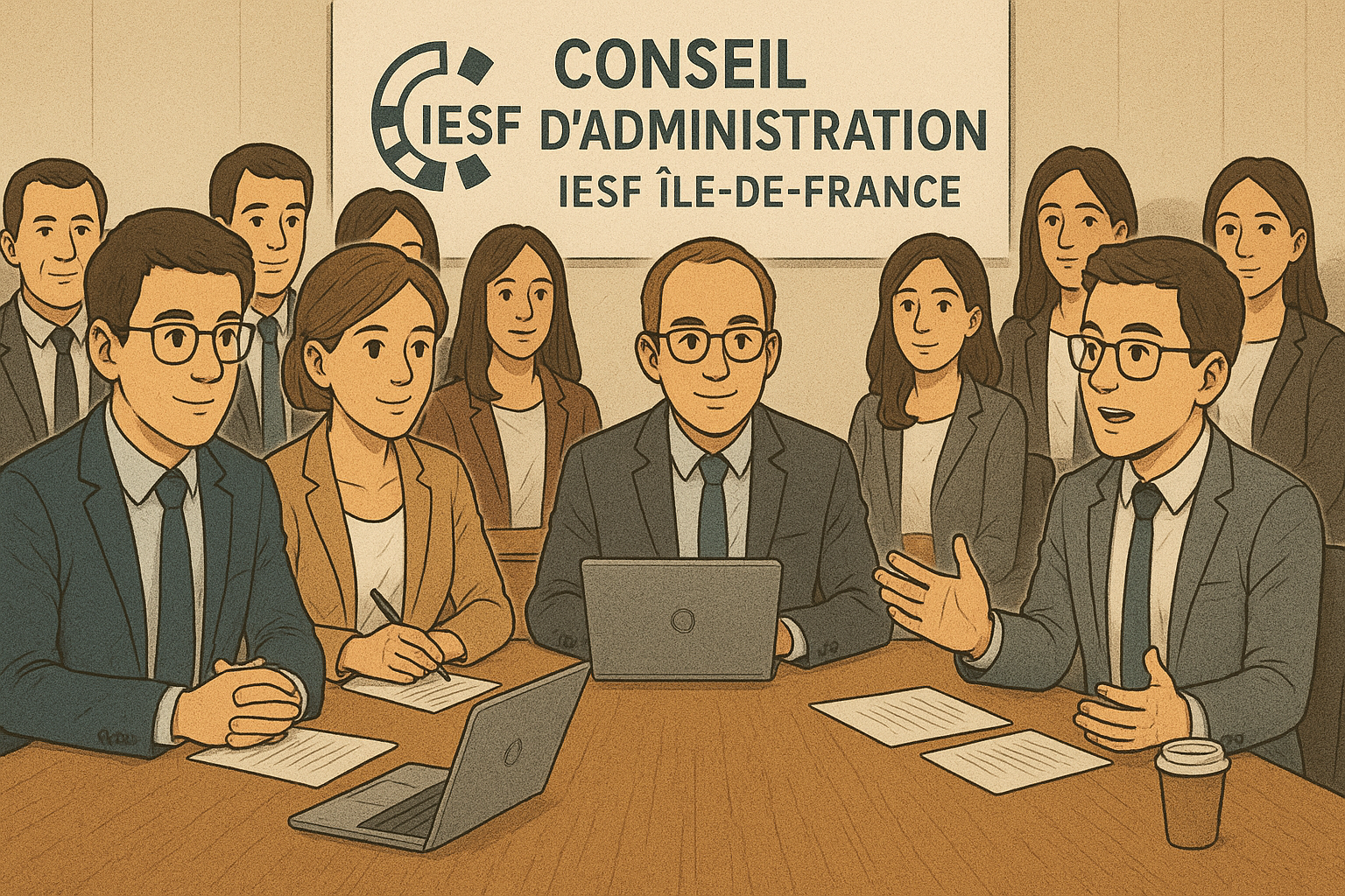 Conseil dadministration dIESF le-de-France : une communaut engage, entre transmission, stratgie et projets davenir