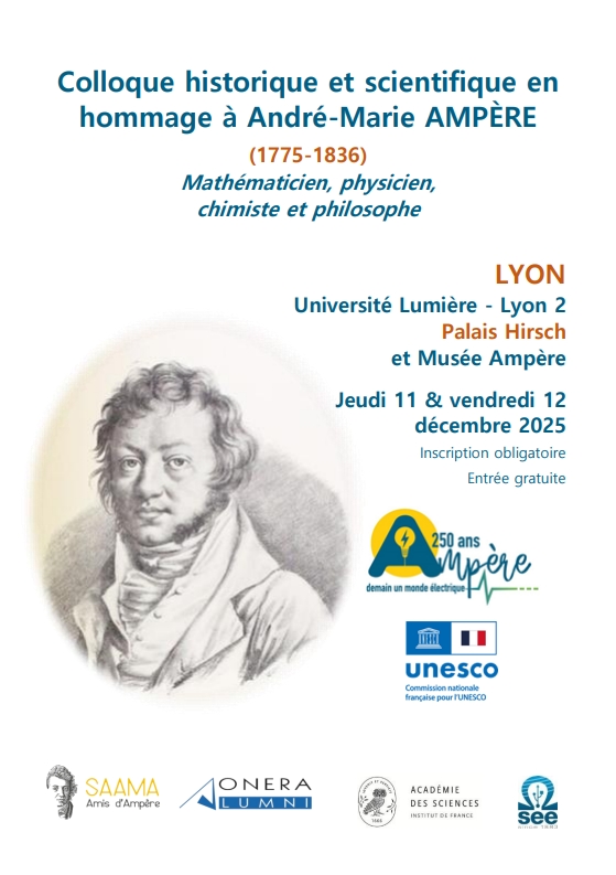 Colloque  Demain, un monde lectrique  : Clture des clbrations des 250 ans dAmpre 11-12 dcembre  Lyon