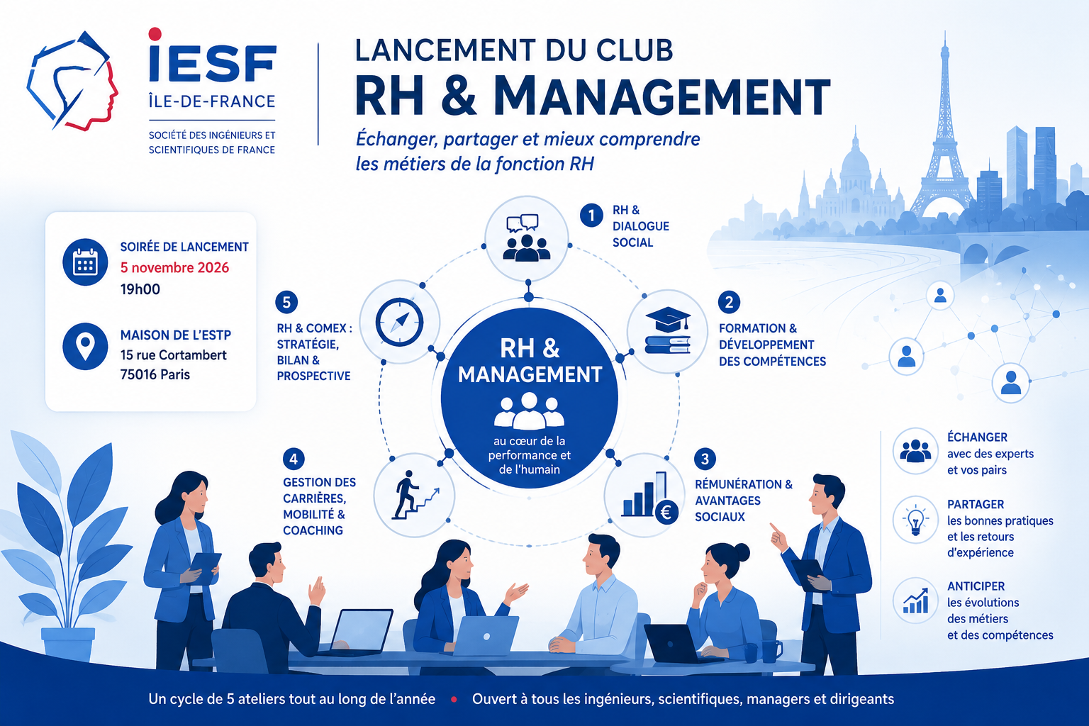 5 novembre 2026 Lancement du Club � RH & Management � d�IESF �le-de-France