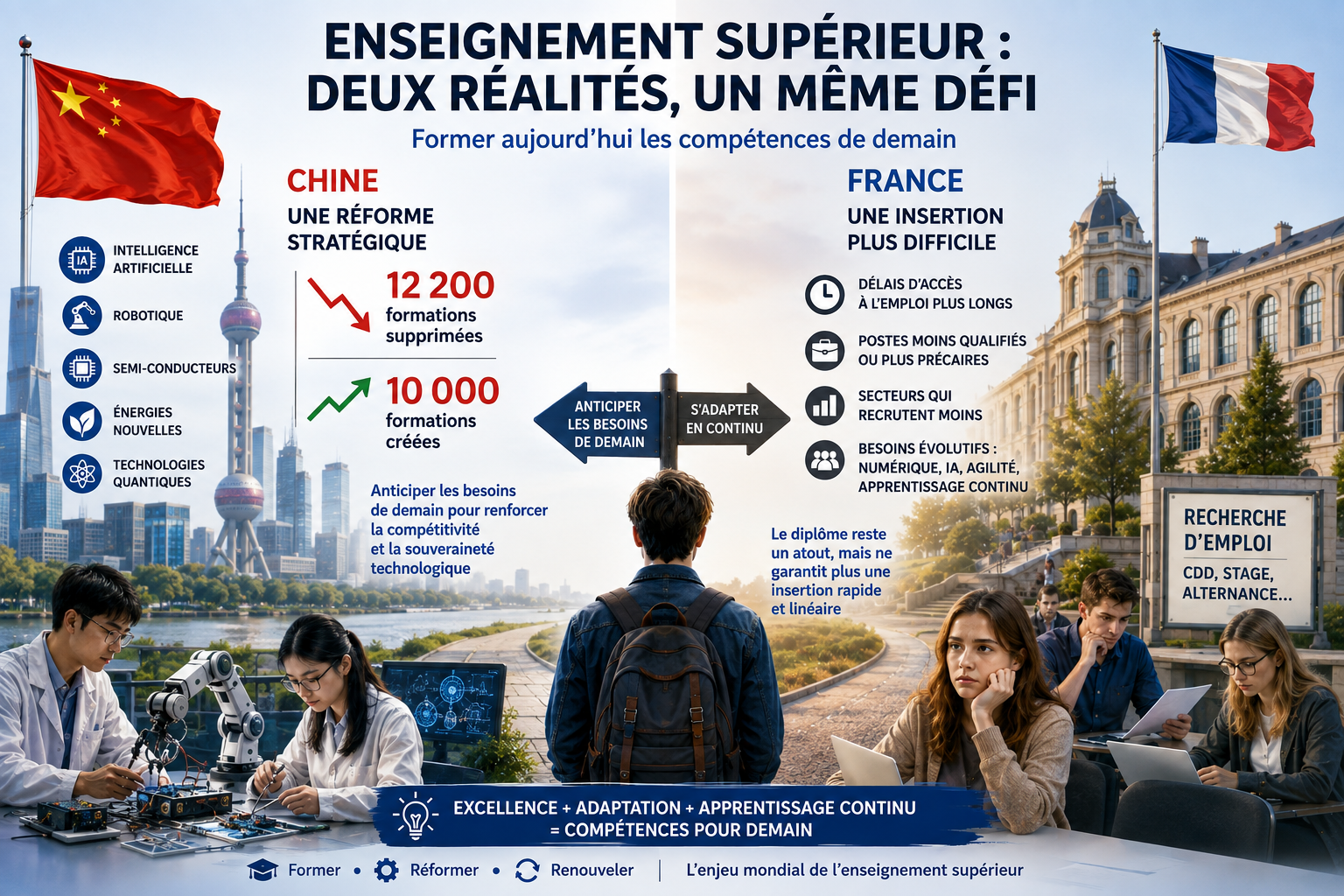 Enseignement sup�rieur : la Chine r�forme, la France s�interroge
